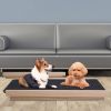 Foldable Wooden Dog Ramp for High Beds Non Slip Dual Heights Adjustable Pet Cat Ramp for Couch Car SUV 61LBS Load