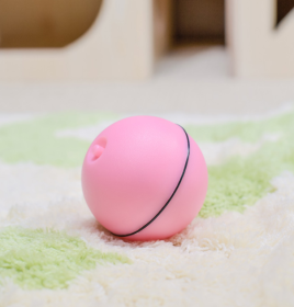 LED Laser Electronic Rolling Pet Funny Cat Toy Ball (Color: Pink)