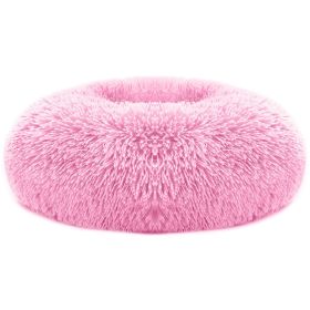 Pet Dog Bed Soft Warm Fleece Puppy Cat Bed Dog Cozy Nest Sofa Bed Cushion For S/M Dog (Option: PetCalmingBedPinkM)